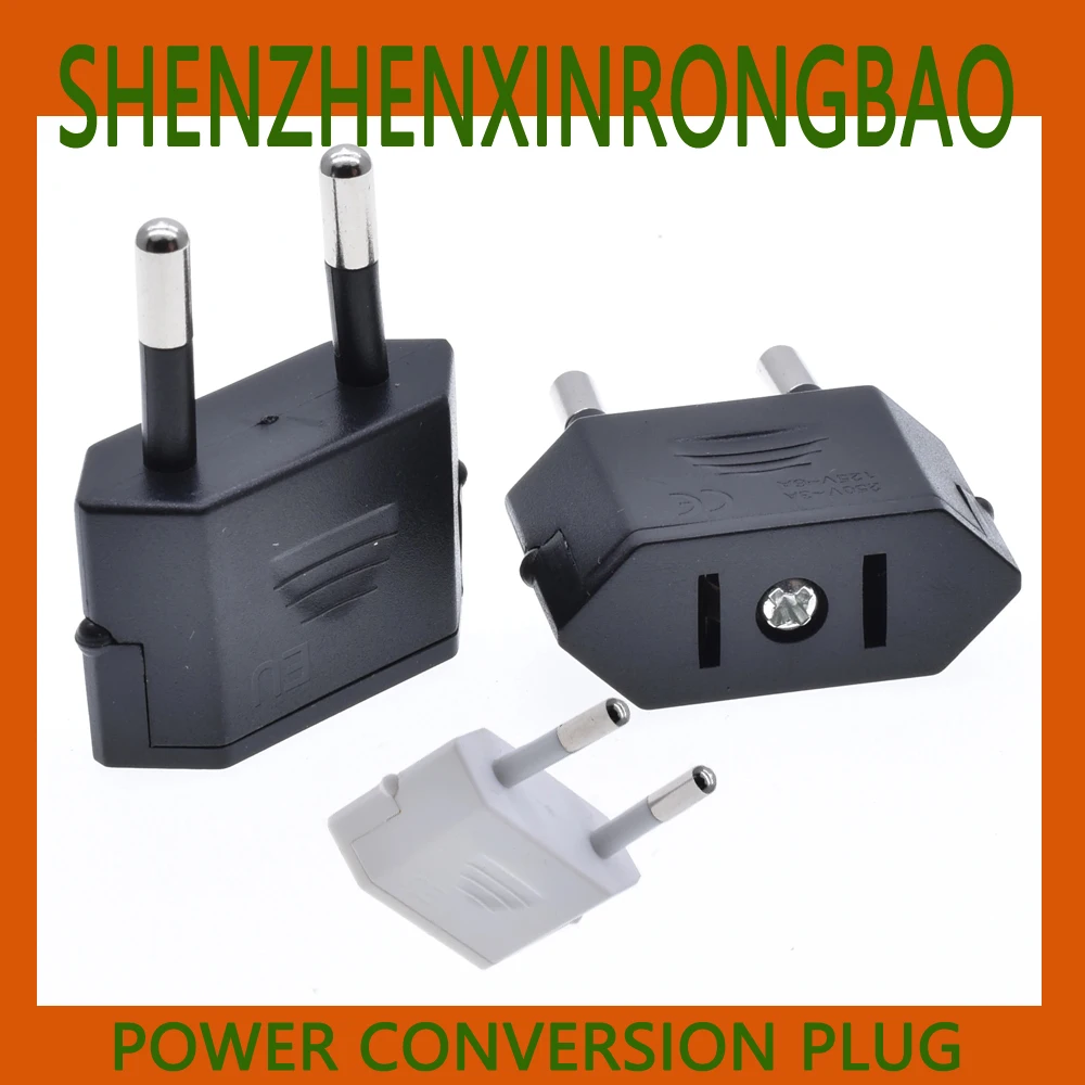 New CN US To EU Plug Adapter 6A AC Converter American China To EU Euro Europe Travel Power Adapter Type C Plug Electrical Socket pure copper ch it de au us to eu euro ac 2pin power plug trip travel adaptor convertor 100pcs free cn post