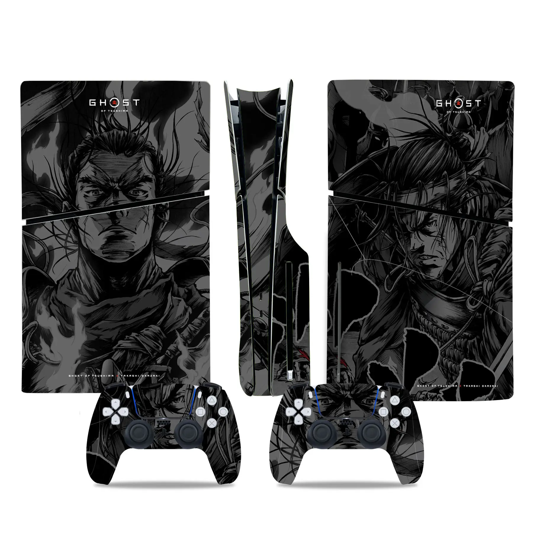 Ghost Of Tsushima Game Ps5 Slim Digital Skin Sticker Decalcomania Cover Per Console E 2 Controller Nuovo Ps5 Slim Digital Skin Vinyl