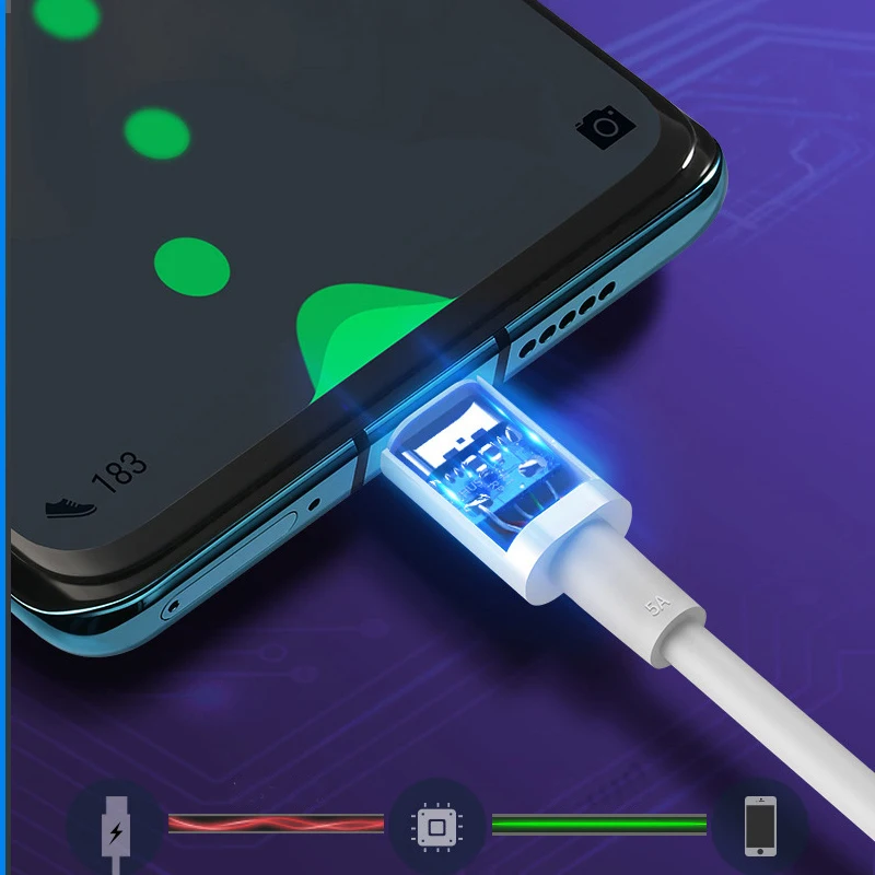 10-30pcs 5A USB to Type C Cable Wire For Mobile Phone Fast Charging