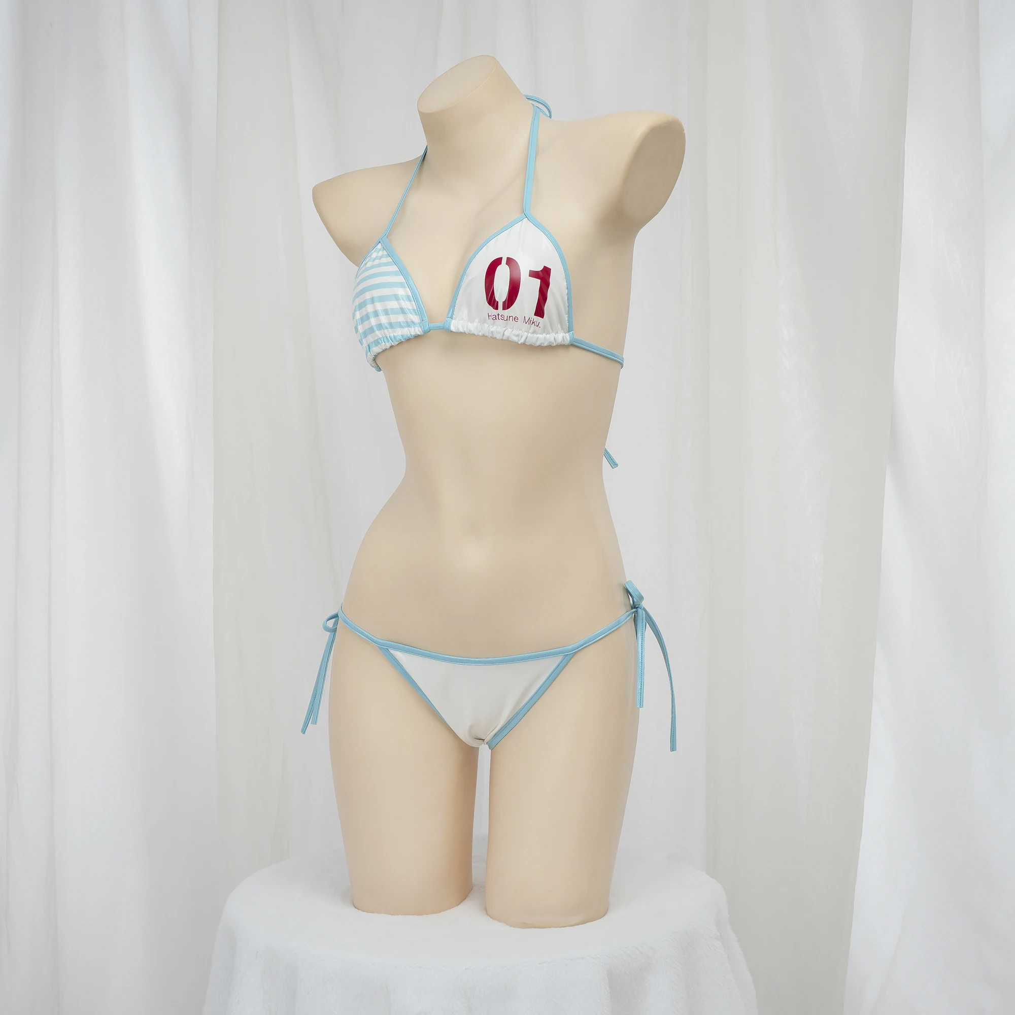 Miku Leather Bikini Two-Dimensional Printed Strappy Intimates Private Three-Point Pajamas Photo