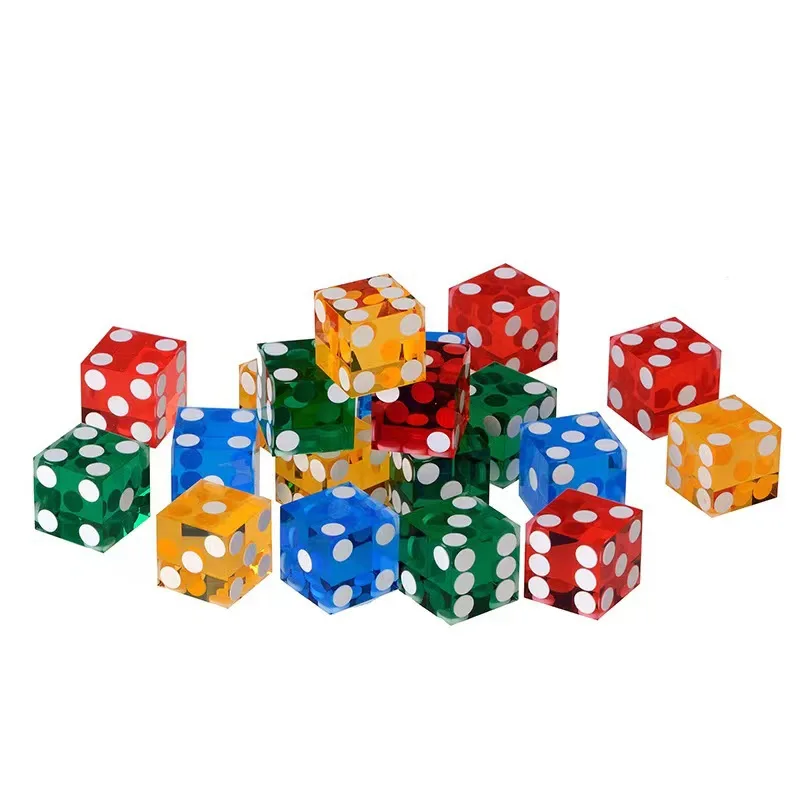 1 Piece Right Angle Point Precision Acrylic Dice 19mm Transparent Six Sided Dice Entertainment