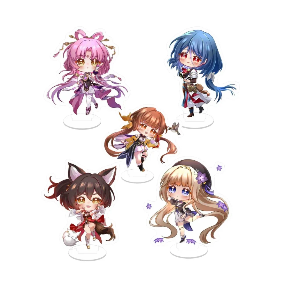 Nuovo Anime Honkai: Star Rail Q Edition Figure Supporto Acrilico Modello Piatto Cosplay Charm Model Plat Anime Acrilico Stand