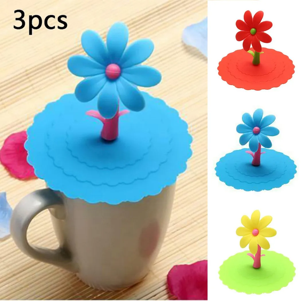 Silicone Cup Lid Glass Drink Cover Anti dust Coffee Mugs Suction Seal  Leakproof*