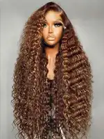 4/27 Ombre Highlight Wig Human Hair Preplucked 5x5 Glueless Wigs Human Hair Deep Wave Ready To Wear For Women 250% Density