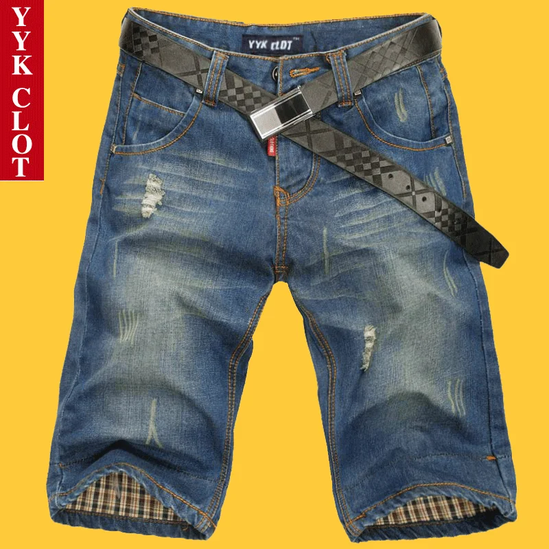 Men's Short Jeans Fashion Summer Cotton   Casual Pants Male Slim Fit High Quality Ripped Denim Shorts Men Bermuda Brand Clothes