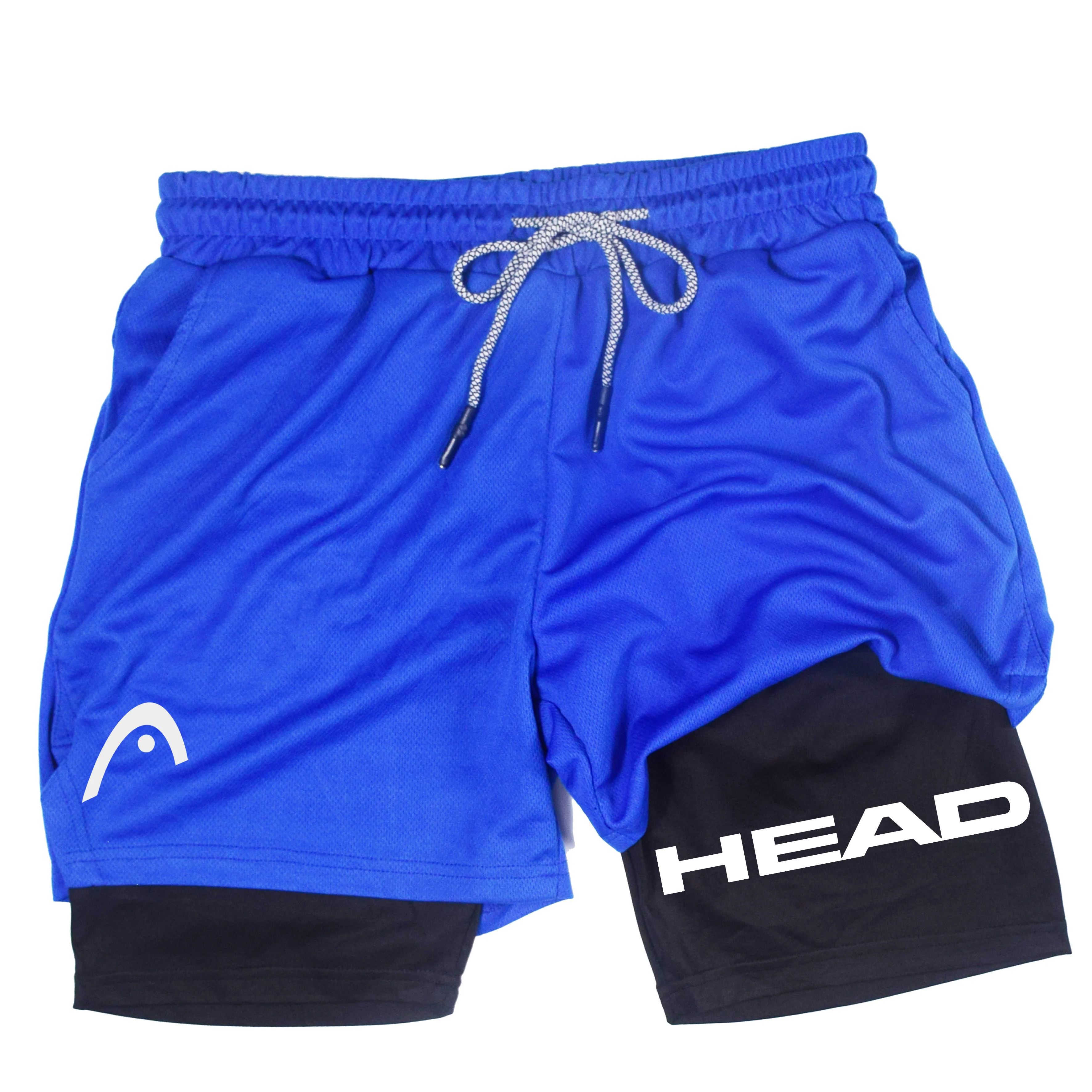 HEAD two-piece sports shorts Breathable casual quick drying double-layer shorts Summer running tracksuit bottoms mobile phone p 6