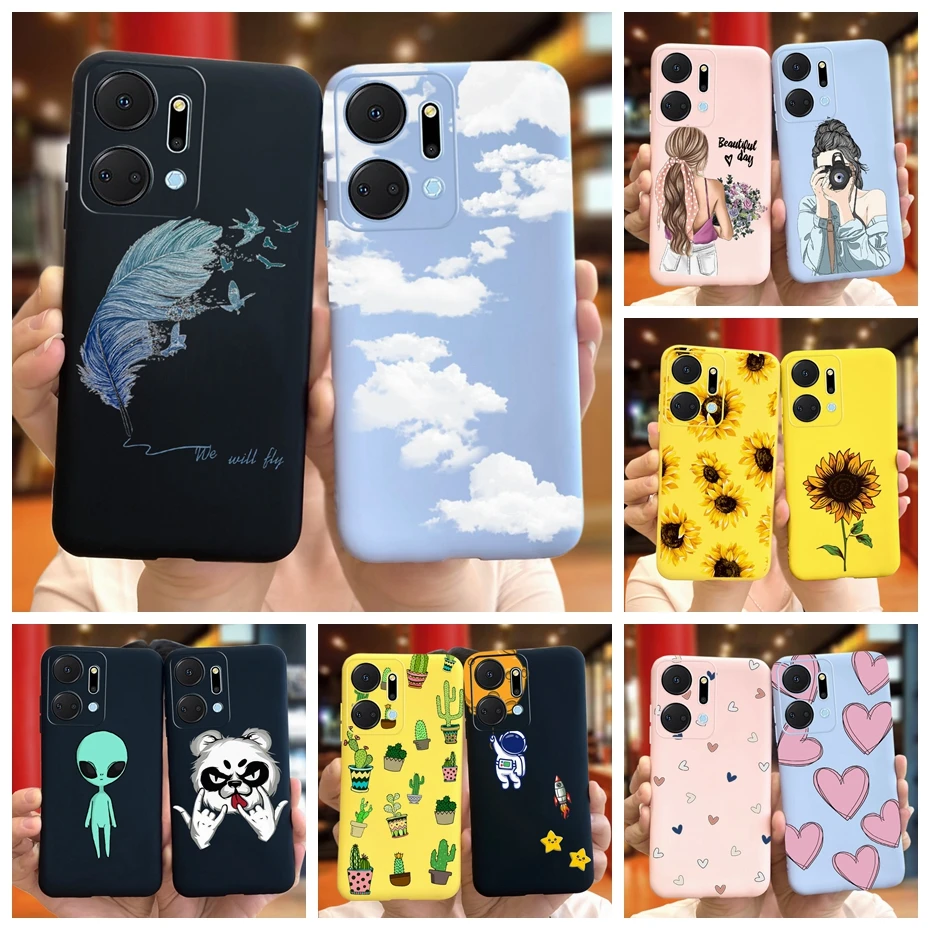 Per Honor X7A Rky-Lx2 Custodia Per Telefono Fashion Feather Cloud Pattern Cover Per Honor X7 Cma-Lx2 Honorx7A X7 7A Custodie In Tpu Morbido Silicone