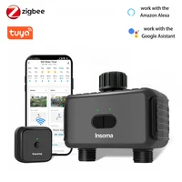 Zigbee/Wifi Automatic Water Timer with Gateway Dual Hose Garden Irrigation Watering System Sprinkler Programmer support Alexa 1
