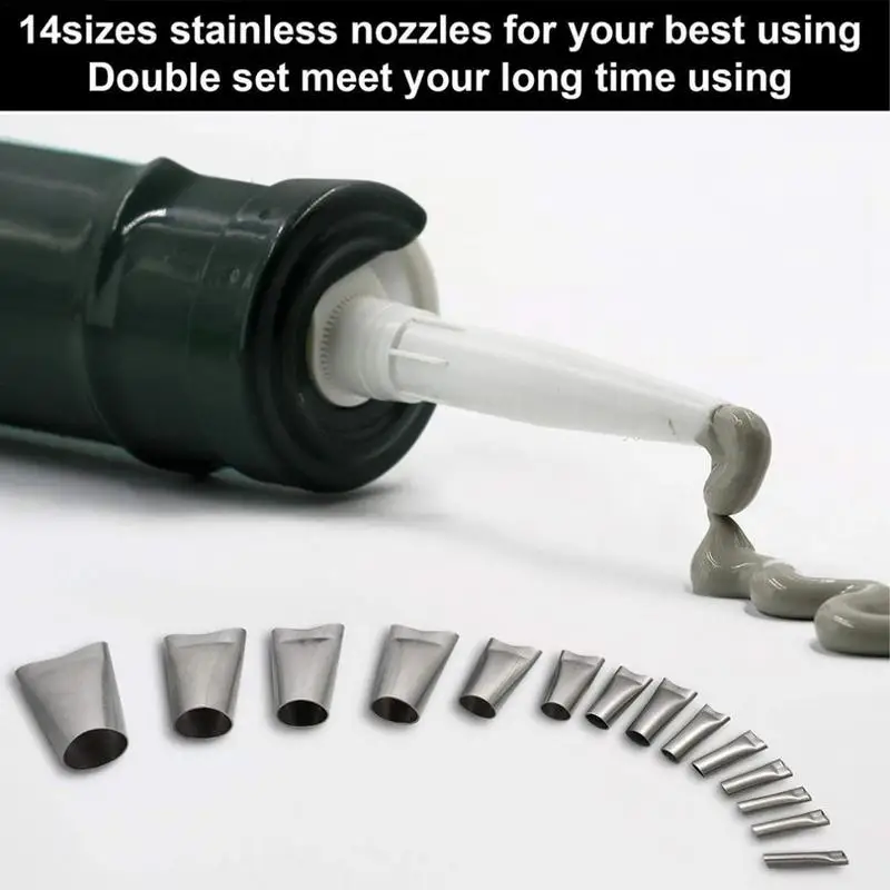 Silicone Cartridge Tips Stainless Steel Replacement Caulking Nozzle Tips Finisher Effective Versatile Sealant Finishing Tool For 5