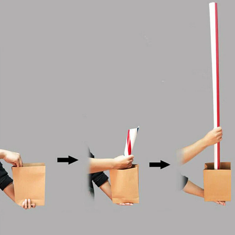 (여름6) 빈 가방에서 큰 빨대가 나타나는 클로즈업 무대 마술 소품 장난감