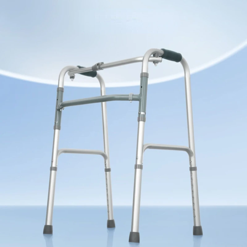 

Foldable Elderly Walker Cane FourLegged Base Portable Trolley for Rehabilitation and Support Enhancing Elderly Mobility