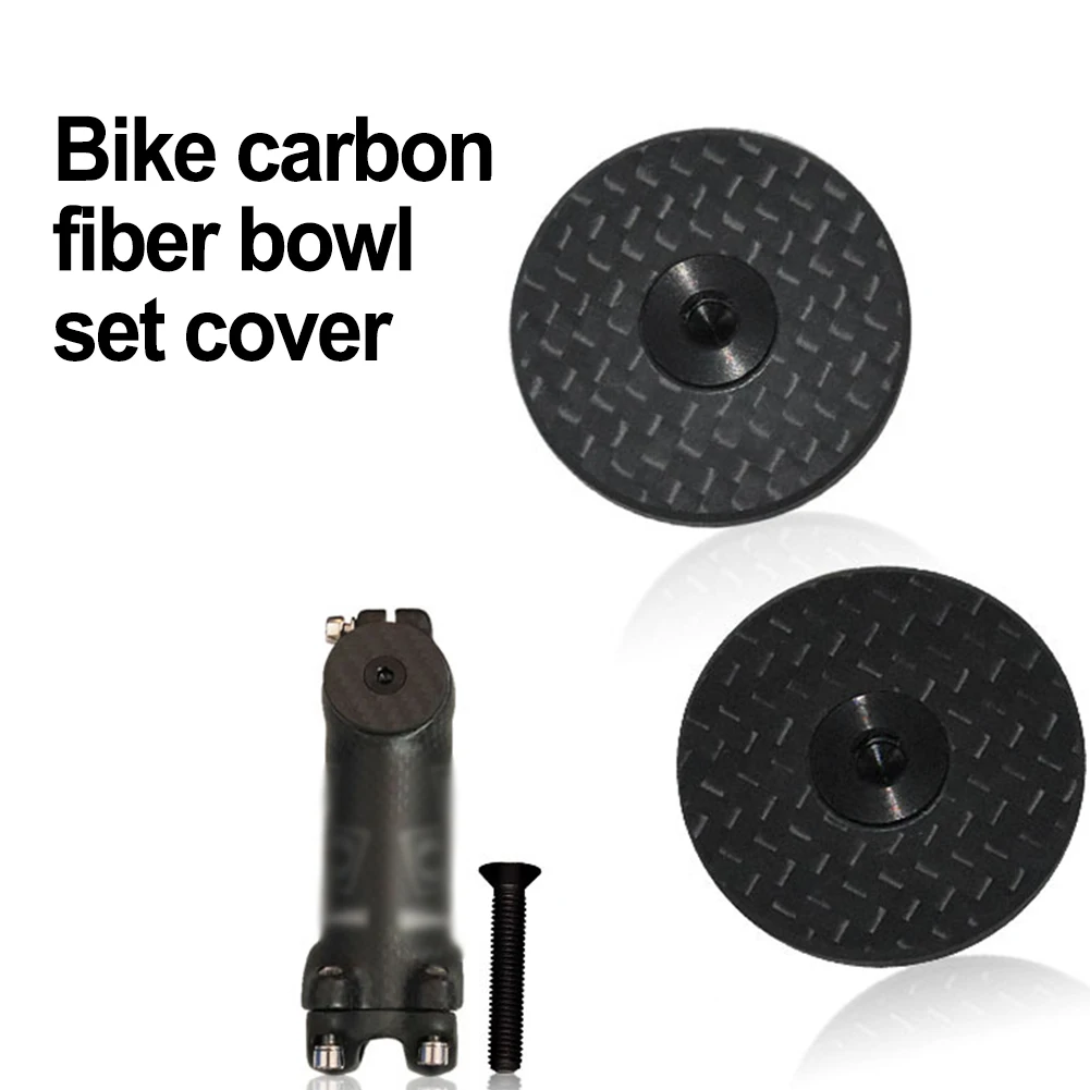 

Bicycle Carbon Fiber Bowl Assembly Cover Riser Cover 32mm Diameter Bowl Set Cover Titanium Alloy Screw Mount Bike Accessories