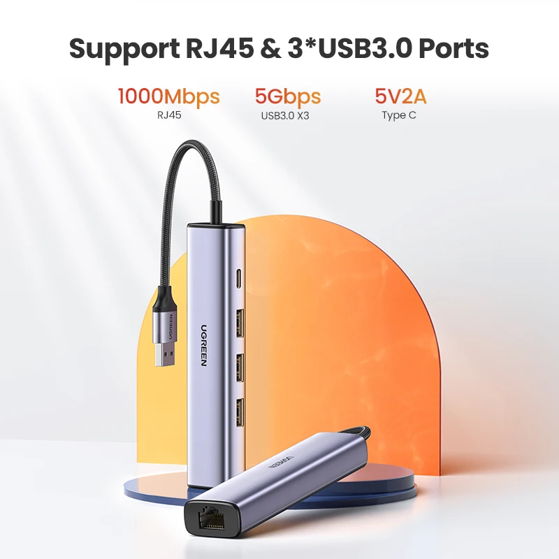 Ugreen-adaptador Ethernet Usb Usb3.0 para Rj45 1000mbps Compatível com Laptop Xiaomi mi Box s Decodificador Usb Placa de Rede Lan Placas de rede - Imagem 6