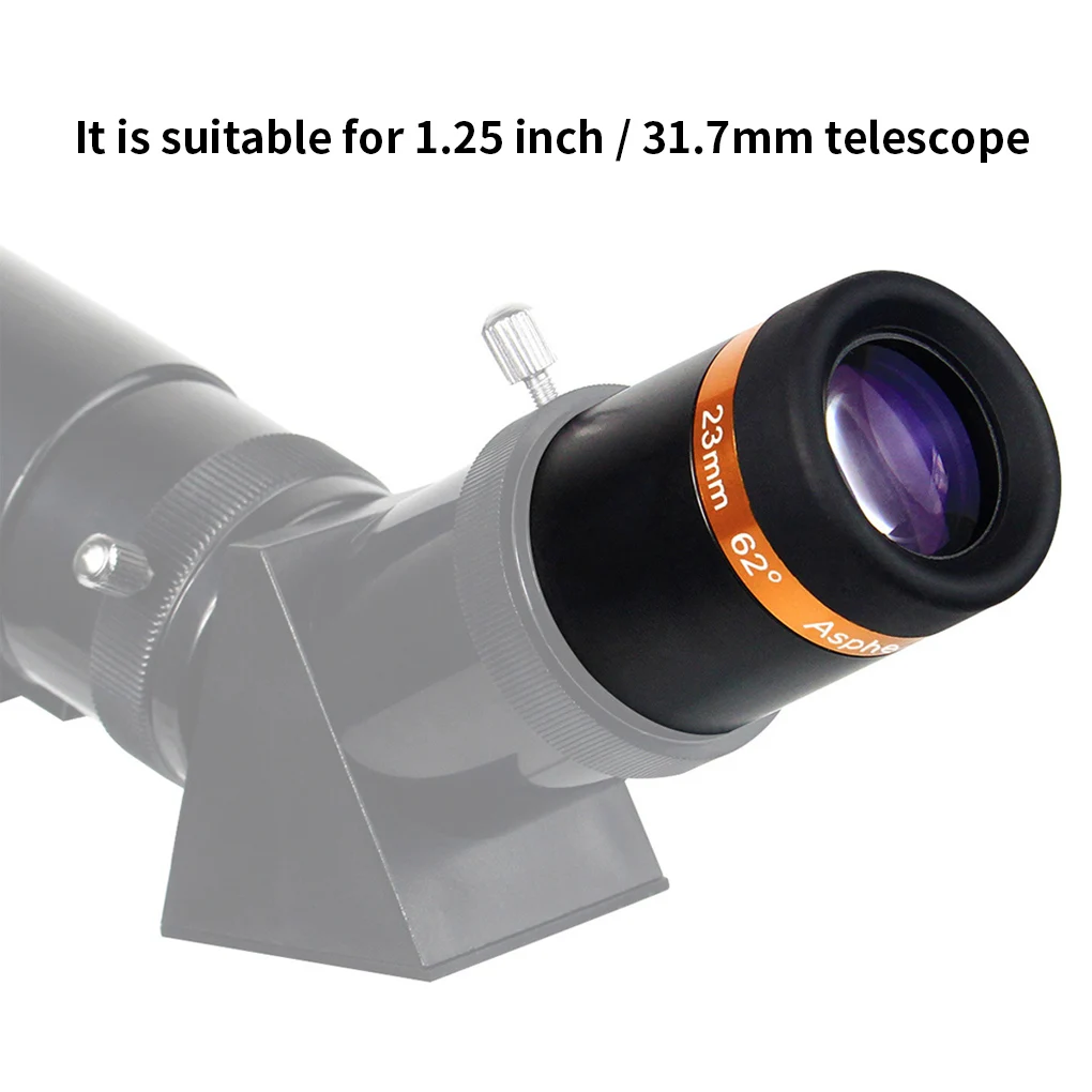 1pc Astronomical Telescope Eyepiece 1 25inch 62 Degree Wide Angle Eyepiece Planetary Eye Lens 4MM 10MM 23MM 4