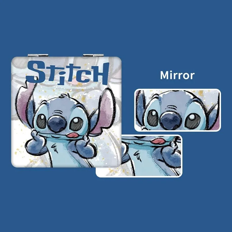 

Новое мультяшное зеркало для макияжа Стич аниме творческая неделя студент портативное модное маленькое портативное складное зеркало подарок на день рождения