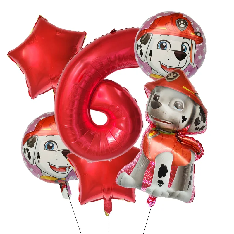 6 stücke Paw Patrol Themen Ballon Party Dekoration Lieferungen Rettungs Hund Chase Schutt Aluminium Folie Ballon Kinder Geburtstag Geschenk – Detail 6