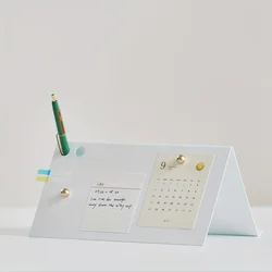 Portable Freestanding White Display Board with Integrated Message Board and Pen Holder (WHITE)