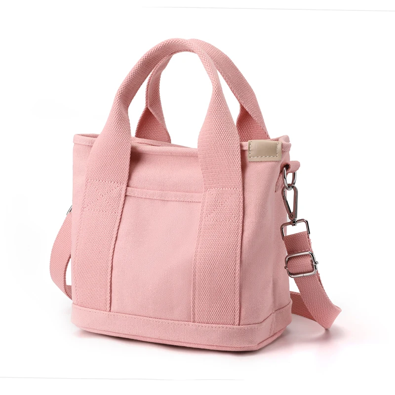Fashionable canvas large capacity handbag, adjustable shoulder strap, multiple pockets, single shoulder bag for daily work, trav