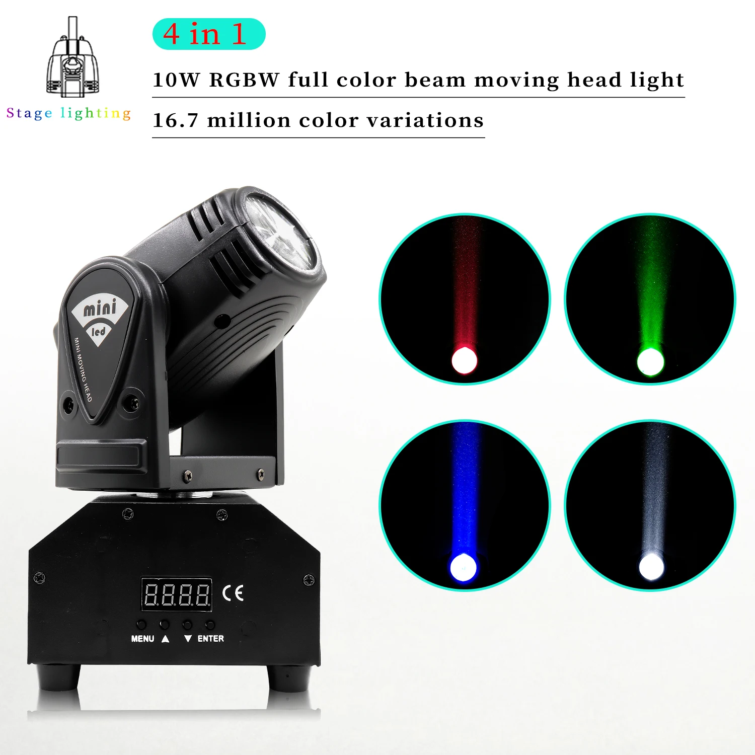 

Mini LED 10W Spot Beam Moving Head Light With DMX512 Stage Light Stroboscope For Home Entertainment Professional DJ Disco Stage