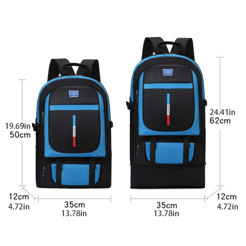 1 large capacity hiking backpack - hiking bag, adjustable shoulder strap, suitable for outdoor exploration, camping, travel, adv