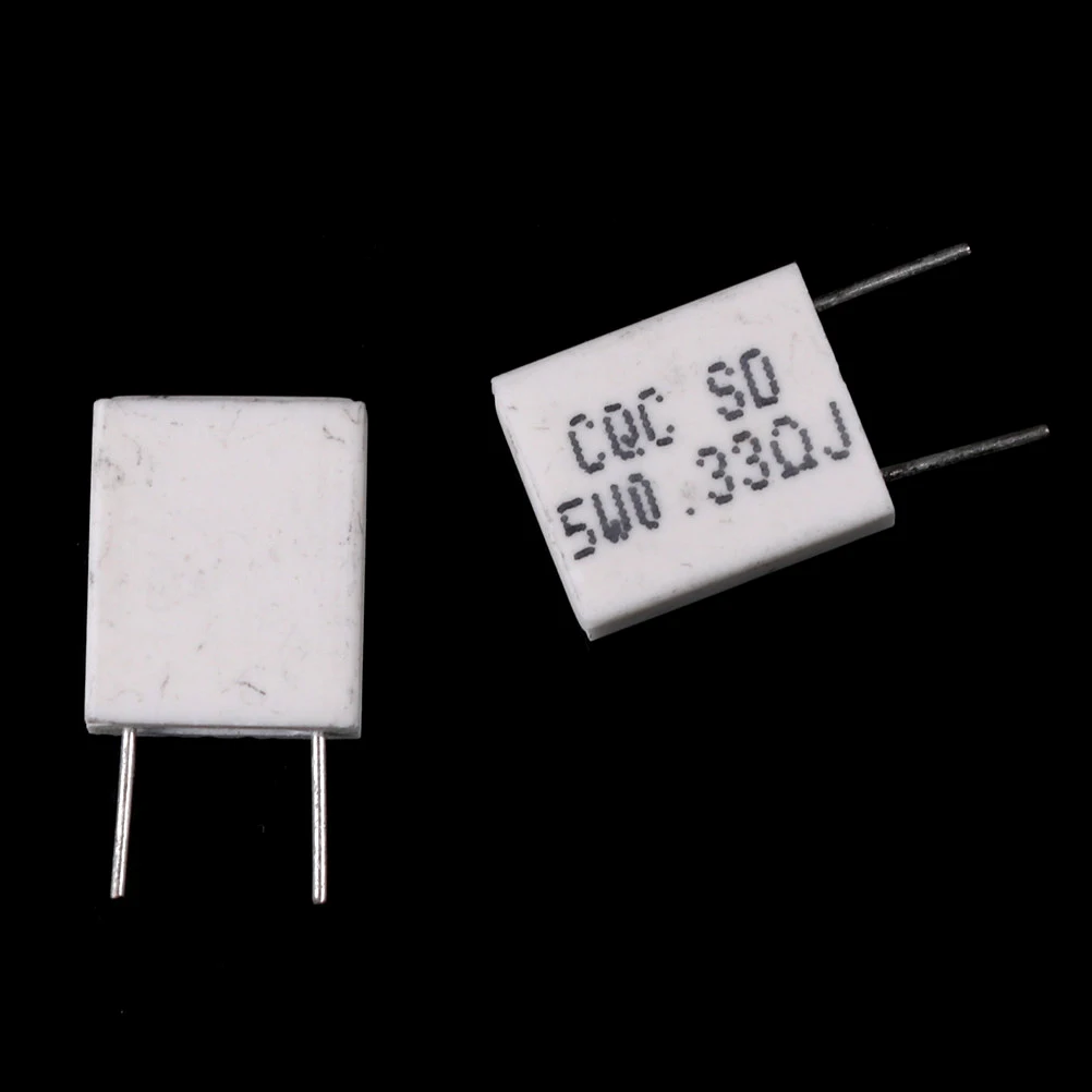 5W 0.33Ohm Cement Resistor Non-Inductive Ceramics Resistor BPR56/CQC 10Pcs