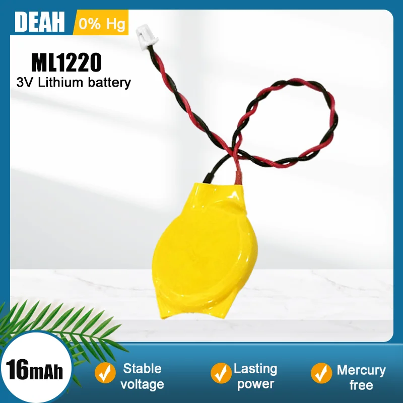 1 4PCS ML1220 ML 1220 3V Lithium Rechargeable Battery CMOS RTC Button ...