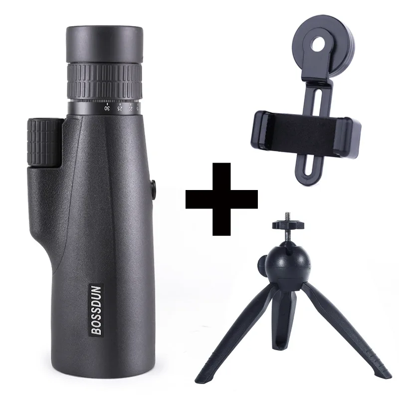 

Bossdun Zoom Monocular 10-30x50 Bak4 Prism Powerful Telescope Monocular Waterproof Hunting Goods for Camping with Tripod