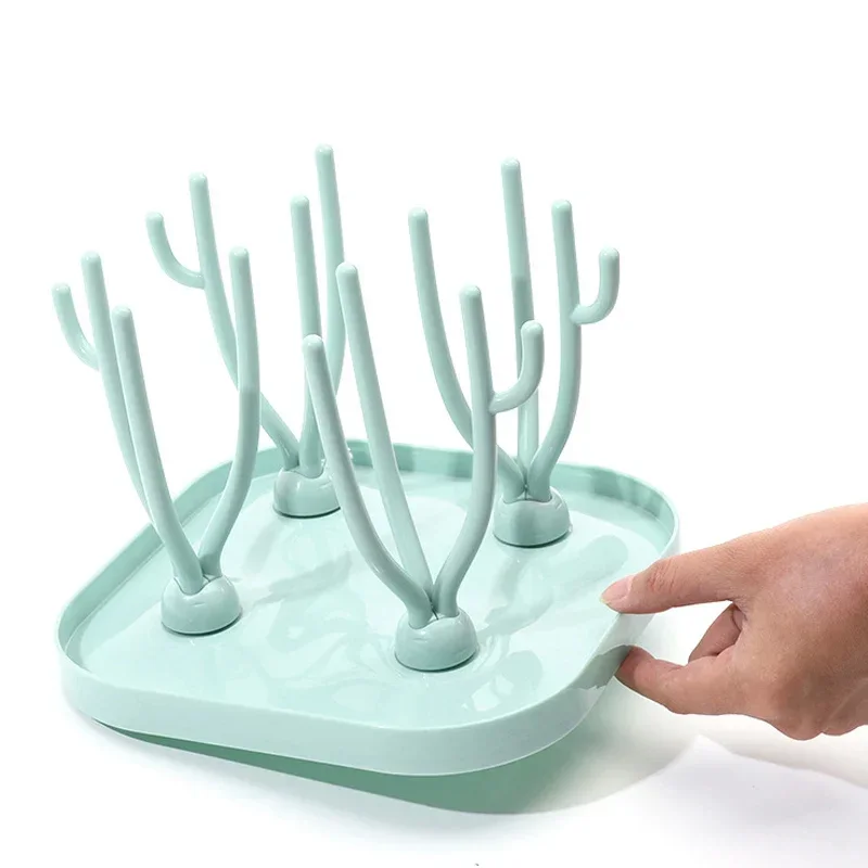 New Bottle Dry Rack Baby Bottle Drain Drying Racks Blue Pink Baby Cleaning Dryer Drainer Storage Drying Rack