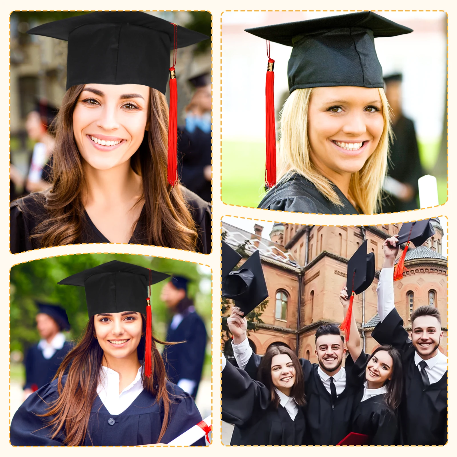 Academic Hat Headwear Academy Souvenir Caps Cosplay Supplies Charm Ornament DIY Fringe Graduation Hat Headmaster