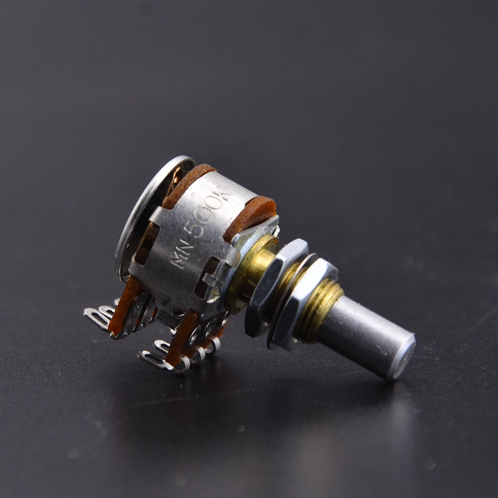 MN250K/MN500K With Center Detent Brass Bushing Solid Shaft Dual Blend Balance Potentiometer (POT)