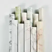 Marble Vinyl Wallpaper for Walls In Rolls Waterproof Wall Stickers Bathroom Table Kitchen Adhesive Sticker for Furniture Decor