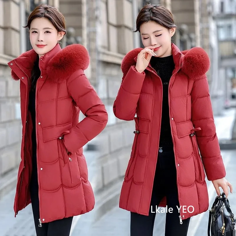 Women's Down Cotton Jacket 2025 Comfortable Elegant Ladies Winter Parka Coat Loose Temperament Lady Cotton Padded Outerwear
