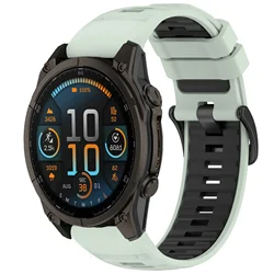 Premium Silicone Quick Fit Strap for Garmin Watches - Various Widths Available (Mint black)