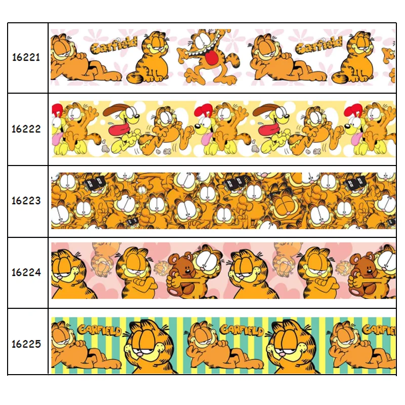 DHK 50yards Cartoon Printed Grosgrain Ribbon Accessories Material Headwear Decoration DIY Sewing Craft S1872