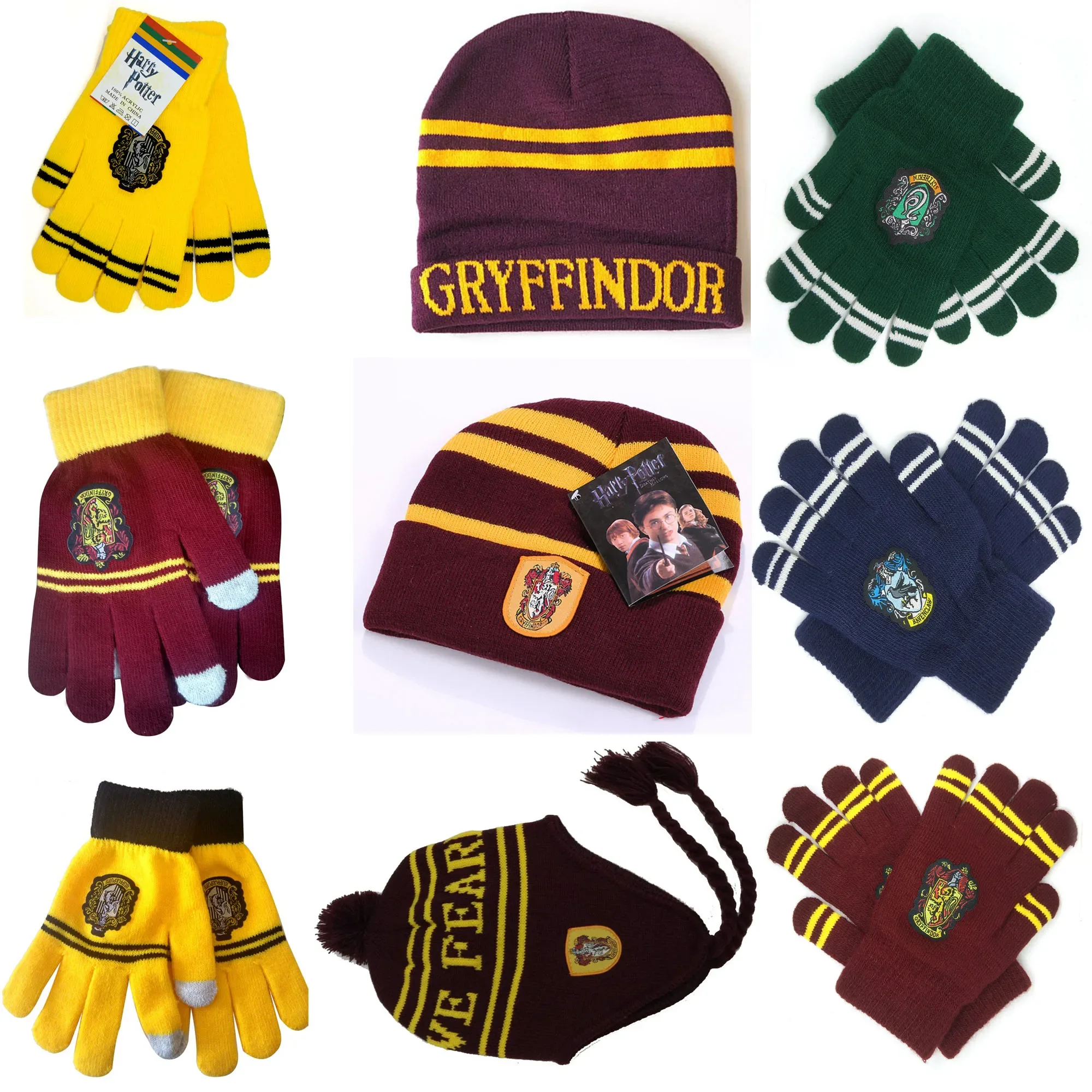 Potter Adult Children Cosplay Scarf Magic School accessories gloves hat Cos Halloween Party Supplies Scarfs for Winter Spring