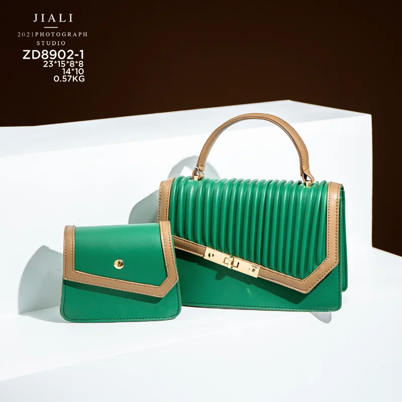 

ZD8902-1 sac a main Purses and Handbags Luxury women 2 in 1 set Leather Messenger Bag sets Casual Shoulder Bags Fashion