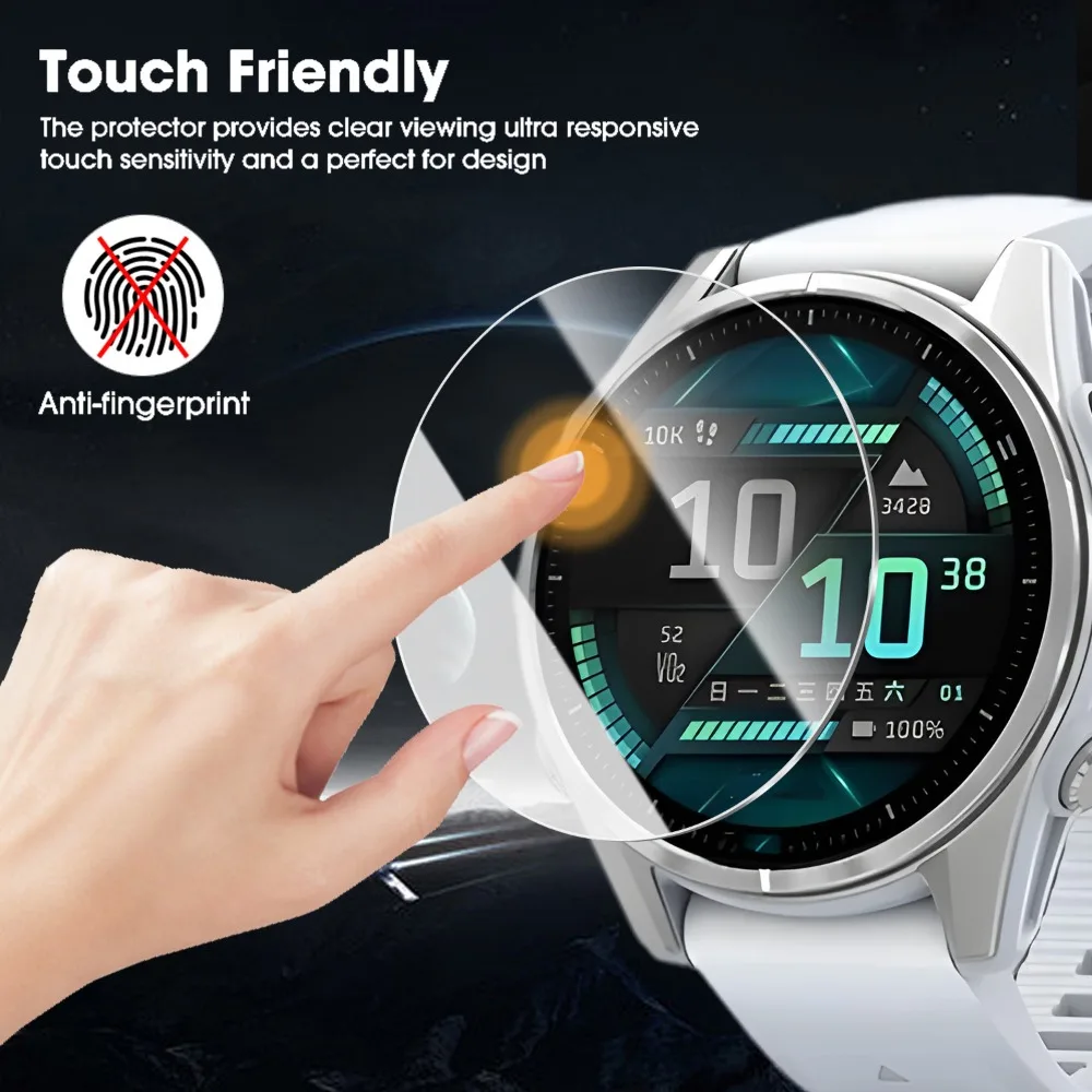 HD Clear Tempered Glass Watch Screen Protectors - Full Cover Protective Films (1-10 Pack)
