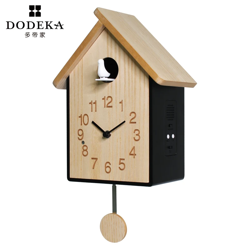 Cuckoo Birdhouse Wood Music Pendulum Wall Clock Style 5  