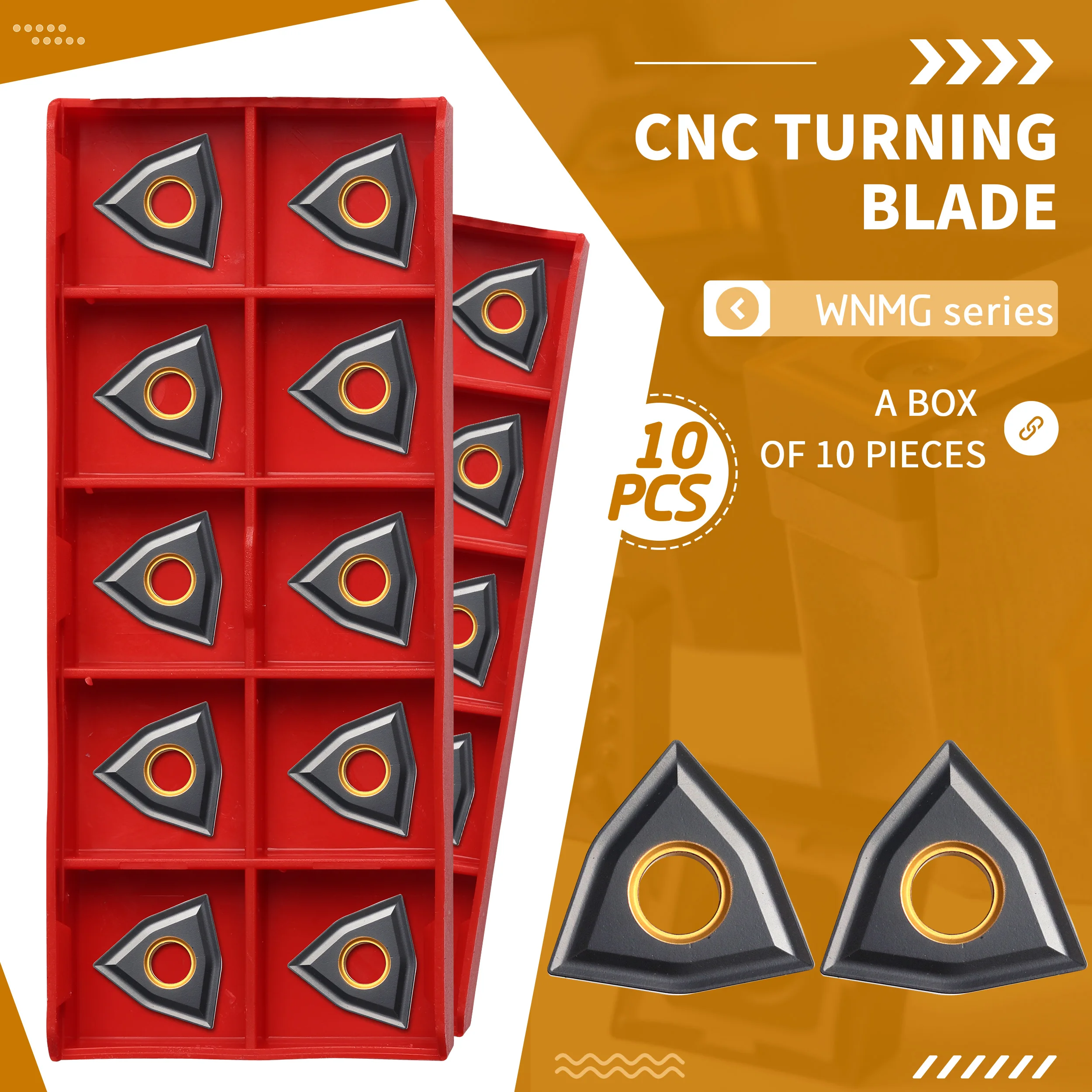 

WNMG080404 WNMG080408 WNMG080412 NK305 Lathe Carbide Insert Turning Tools CNC Peach Heart Blade Machining Cutting Cast Iron Easy