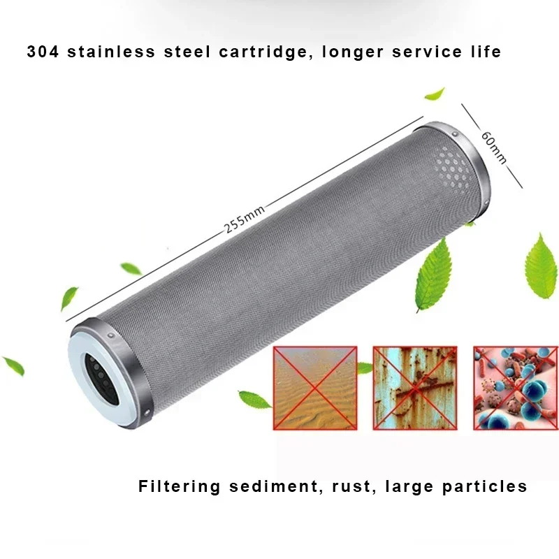 Description Picture 3 of itemPre-filter household well water whole house household water purifier 304 stainless steel high flow backwashing water filter