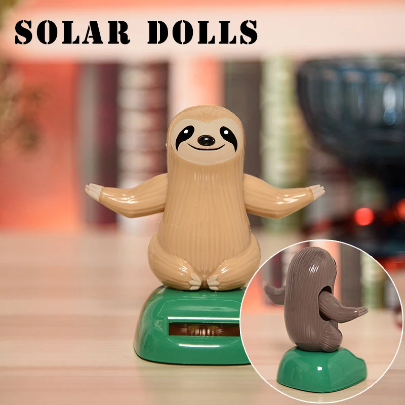 Decoración Para Salpicadero – Perro Solar Cómico Con Movimiento Oscilante, Figura De Coche Con Base Antideslizante Y Energía Solar