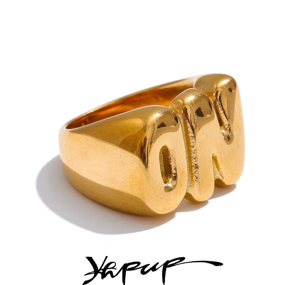 Yhpup Finger Ring 18K Gold Plated