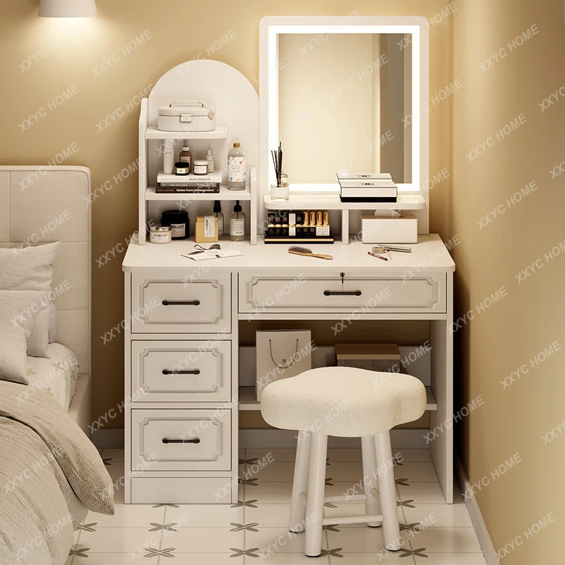 

Прикроватный столик для спальни, столик для макияжа, современный минималистичный шкаф для хранения, встроенный туалетный столик, комод