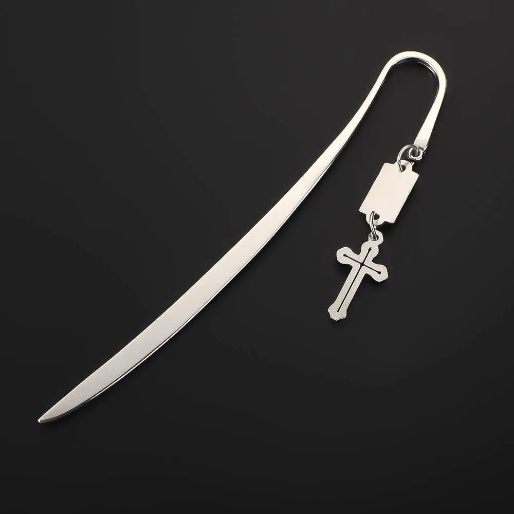 

Retro Vintage Metal Bookmark Cross Pendant Bookmarks Document Book Reading Marking Letter Opener School Office Supplies