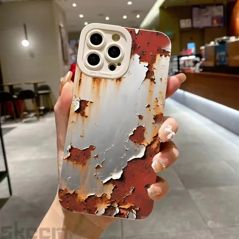 Retro Industrial Rusty Style Silicone Phone Case Cover