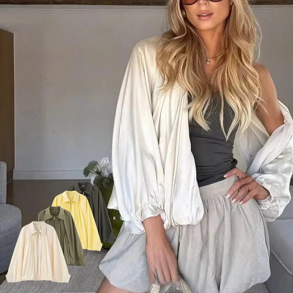 KONDALA Casual Chic Yellow Satin Women Suits V Neck Buttons Vest High Waist Wide Leg Pants Fashion 2025 Summer Holiday Suits main image 1