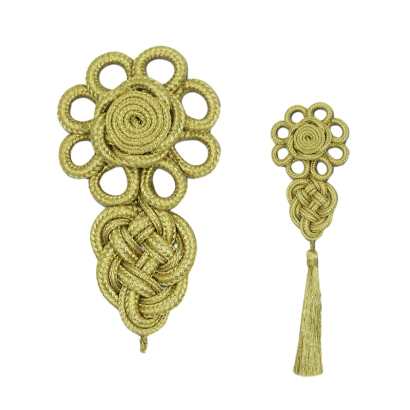 

Chinese Knot Fringed Closure Buttons Cheongsam Decoration Wedding Dress Fastener