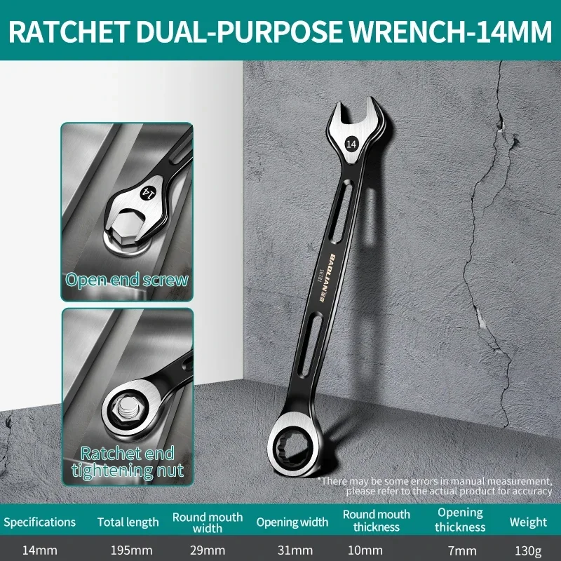 Metric Dual-Purpose Combination Wrench – Anti-Slip, Labor-Saving Design
