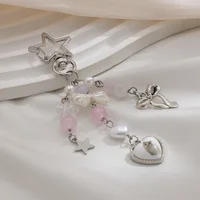 Y2K Fashion Flower Star Love Bow Strawberry Pendant Acrylic Keychain Student Women's Bag Backpack Pants Chain Accessories 5