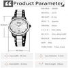 Skmei Womens Quartz Calendar Wristwatch Luxury Rhinestone Dial Zinc Alloy Band Analog Display Female Bracelet Waterproof Watches 3